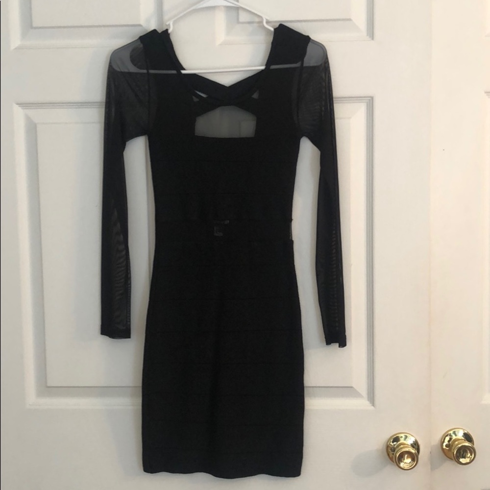 Forever 21 Black Long Sleeve Dress